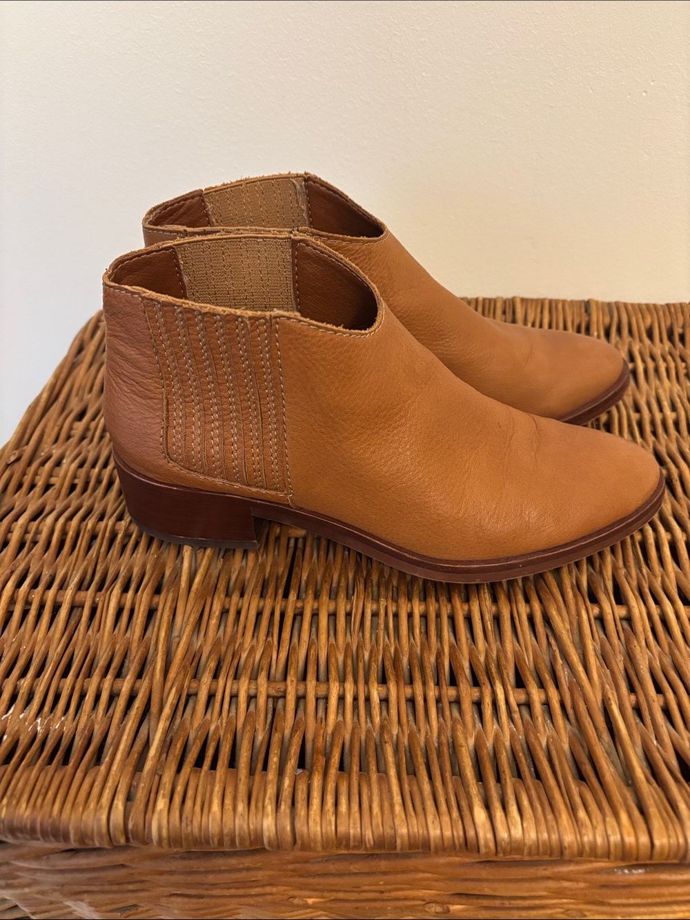 Dolce Vita Cognac Leather Ankle Booties 6